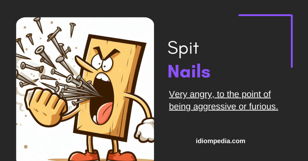 spit nails angry idiom