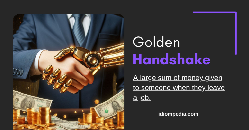 golden handshake money idiom