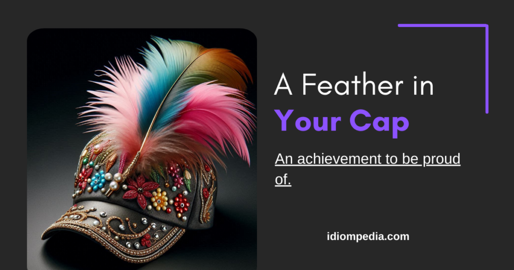 a feather in your cap english phrase about fashion