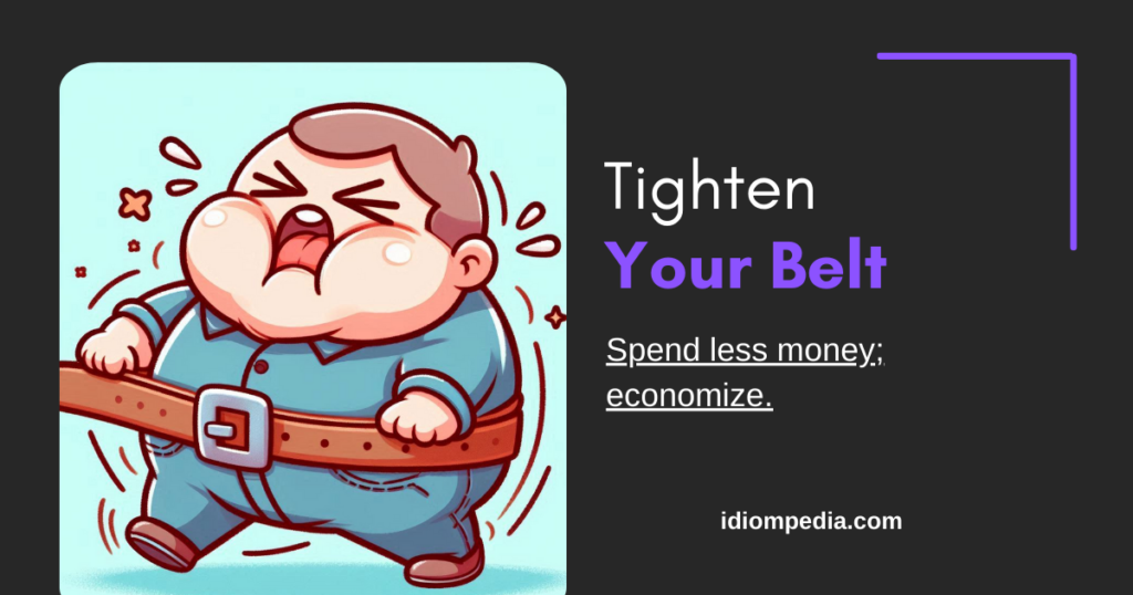 tighten your belt idiom about fashion