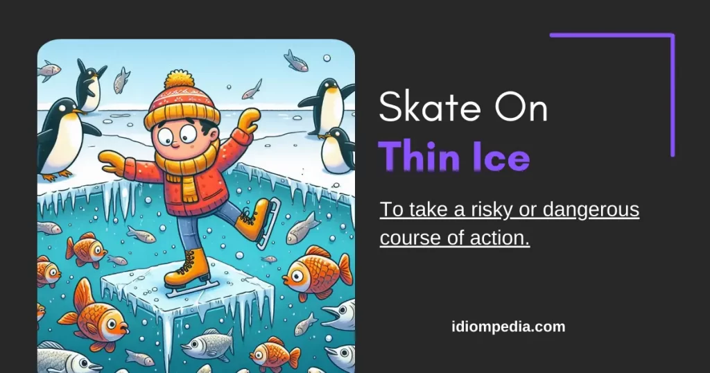 skate on thin ice sports related idiom